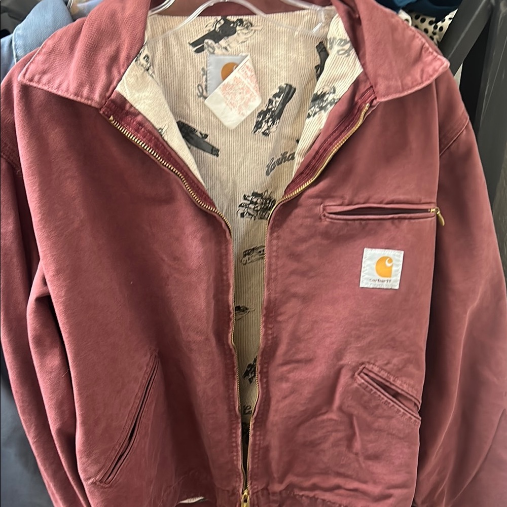 Carhartt Burgundy Zip-Up Jacket